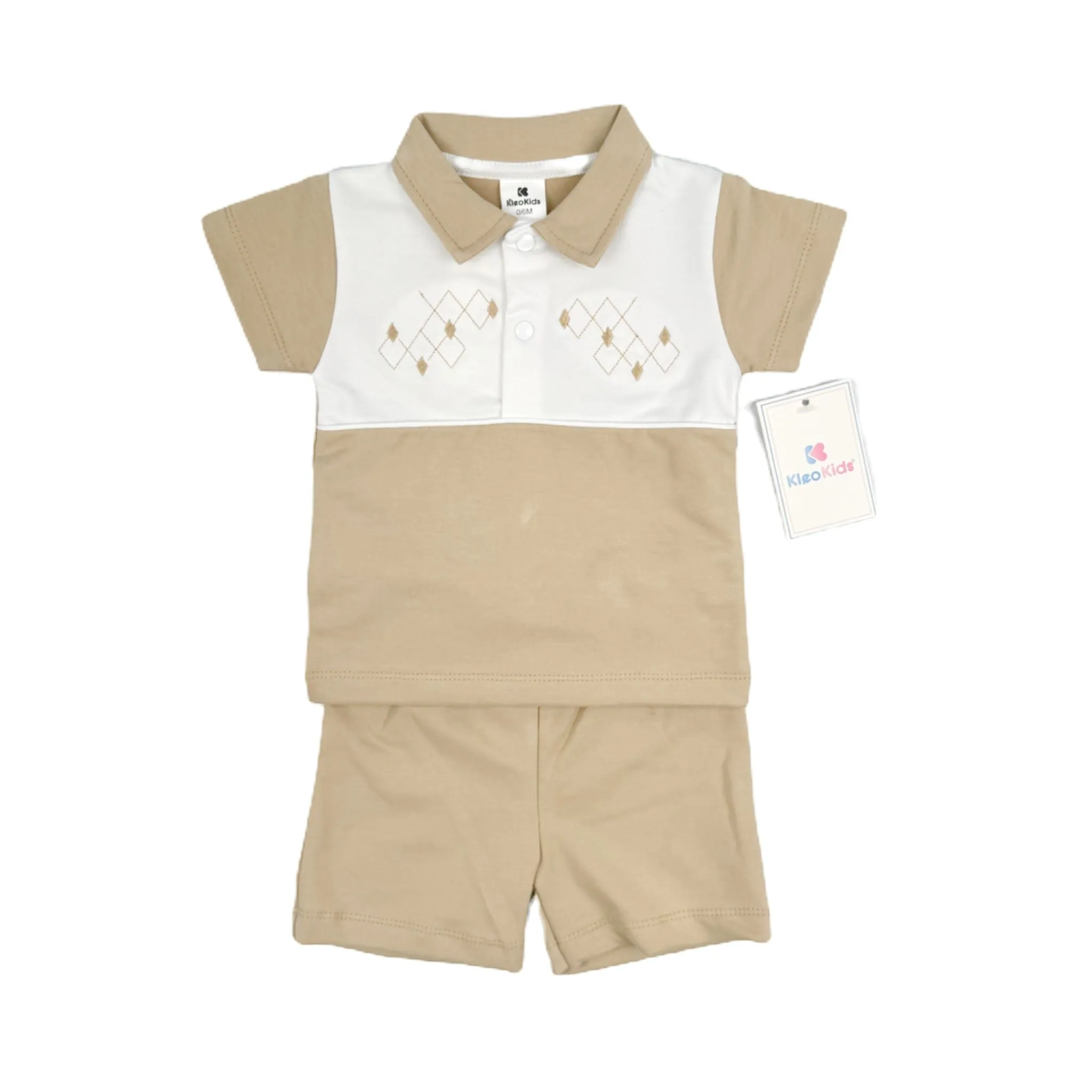 Beige Kleo Kids Shorts Set 304