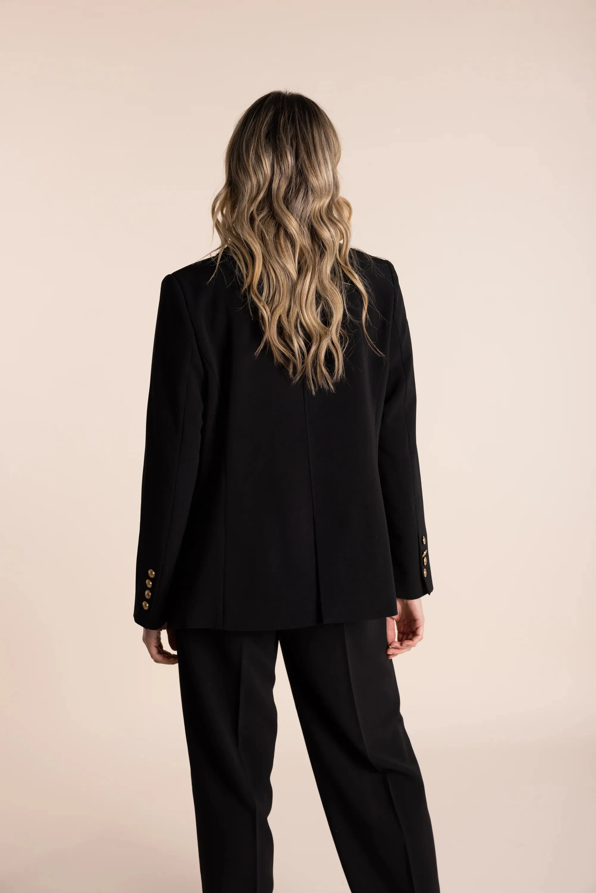 blazer with gold buttons