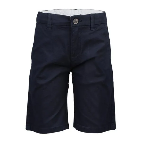 BOYS NAVY BASIC TWILL CHINO SHORTS