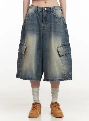 Cargo Bermuda Denim Shorts CF514