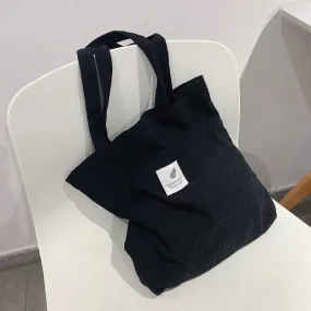 Classic Beauty Corduroy Tote