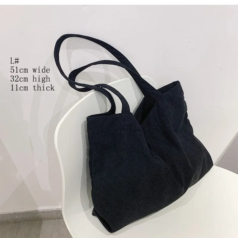 Classic Beauty Corduroy Tote