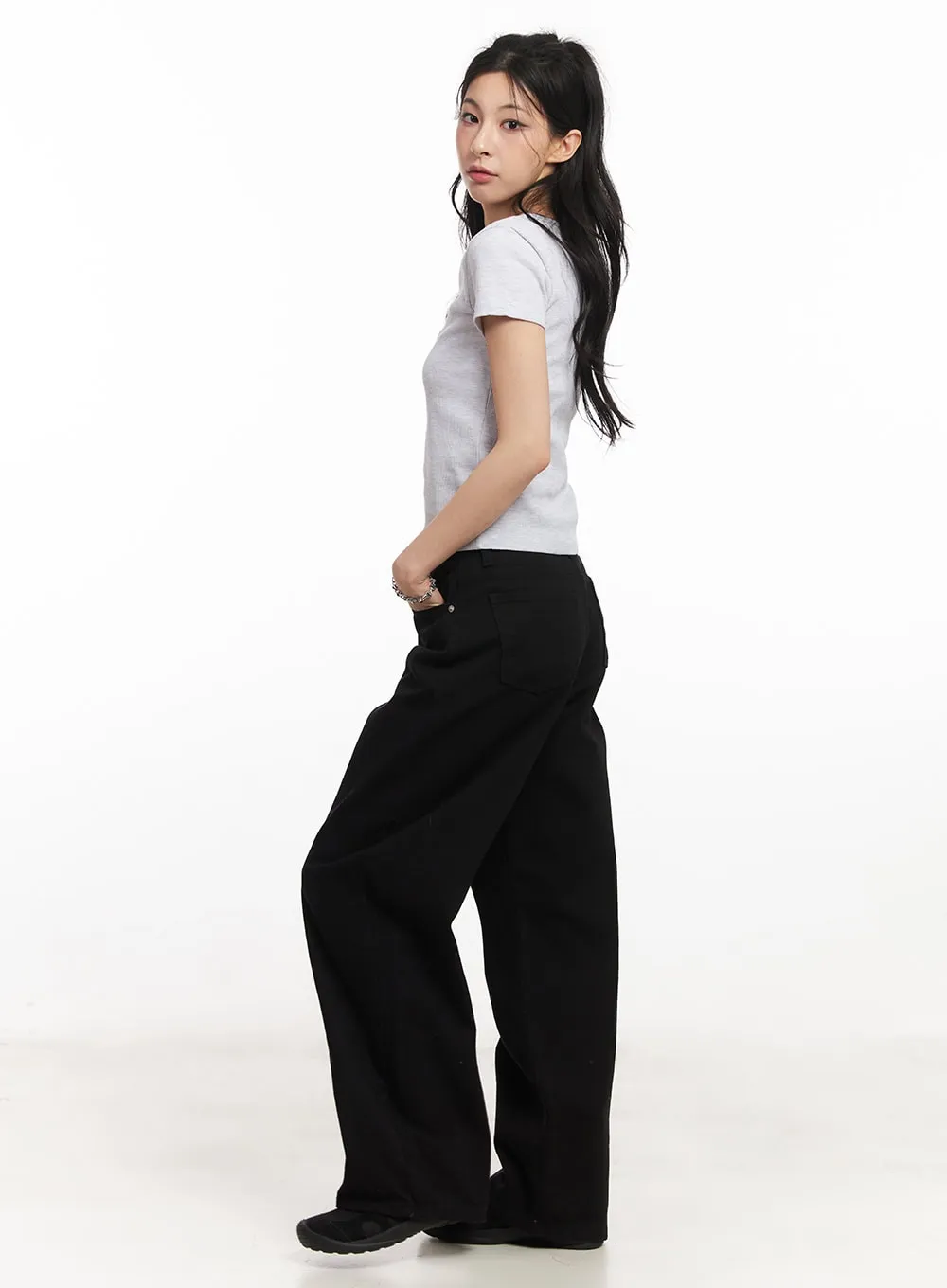 Classic Cotton Wide-Leg Pants CA516