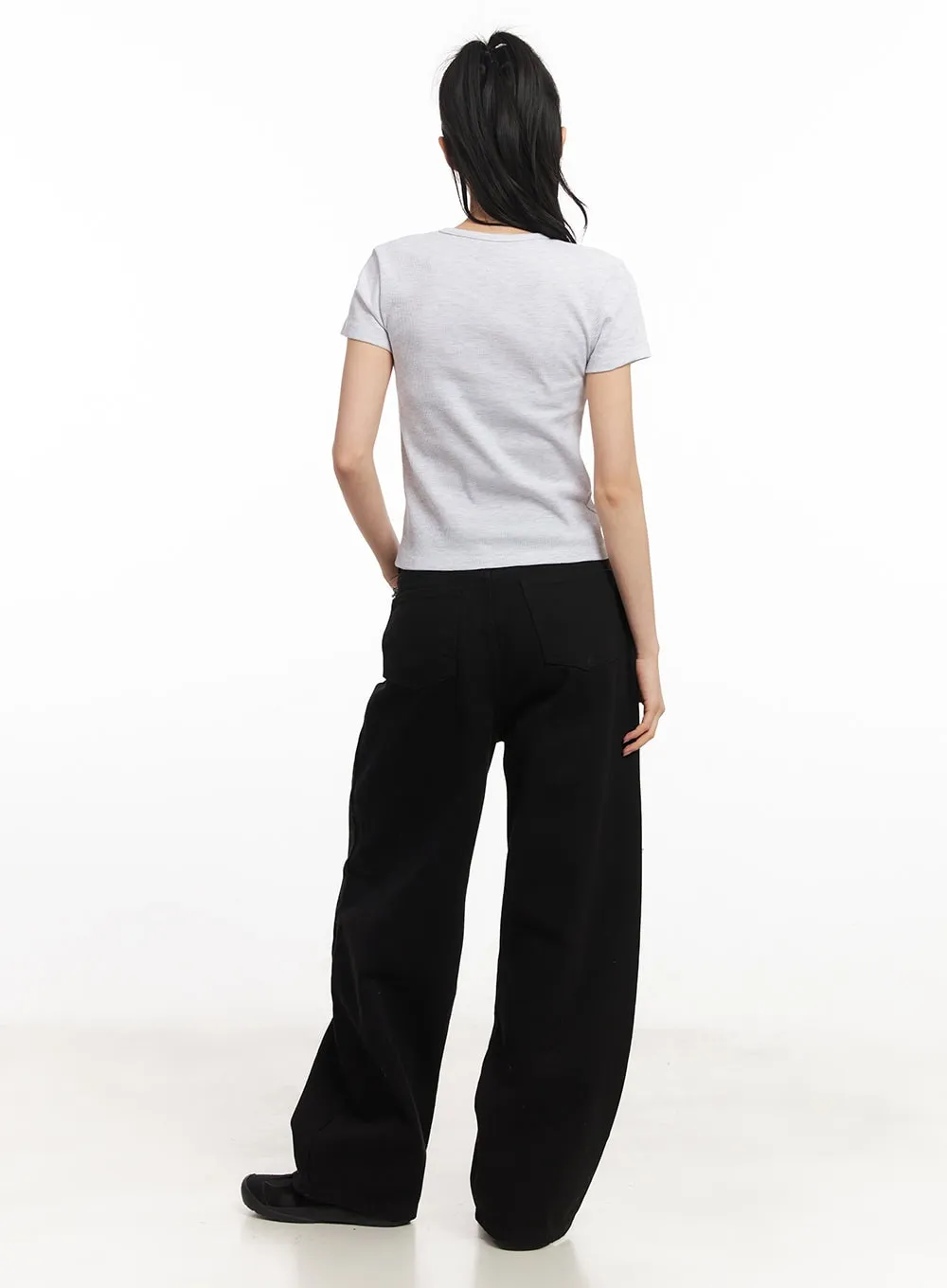 Classic Cotton Wide-Leg Pants CA516