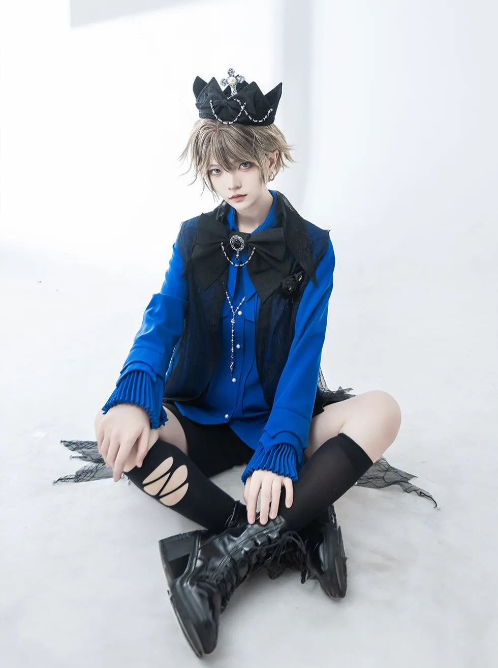 Elegant Prince Tie Bow   Shirt Half Pants