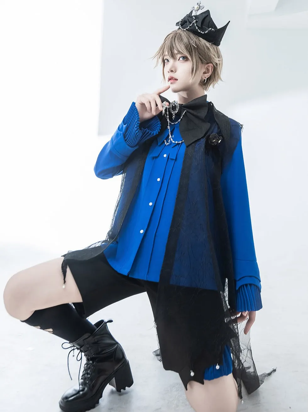 Elegant Prince Tie Bow   Shirt Half Pants