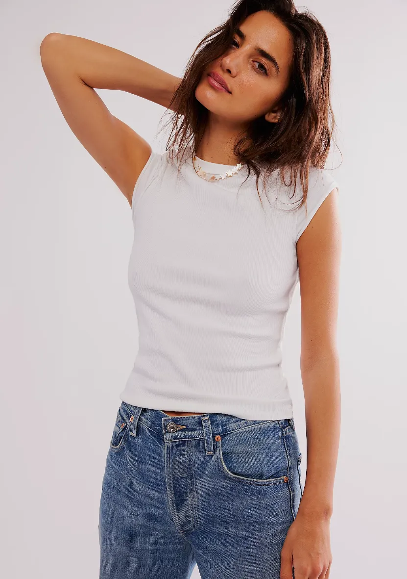 Free People Ever Had Tee in Ivory