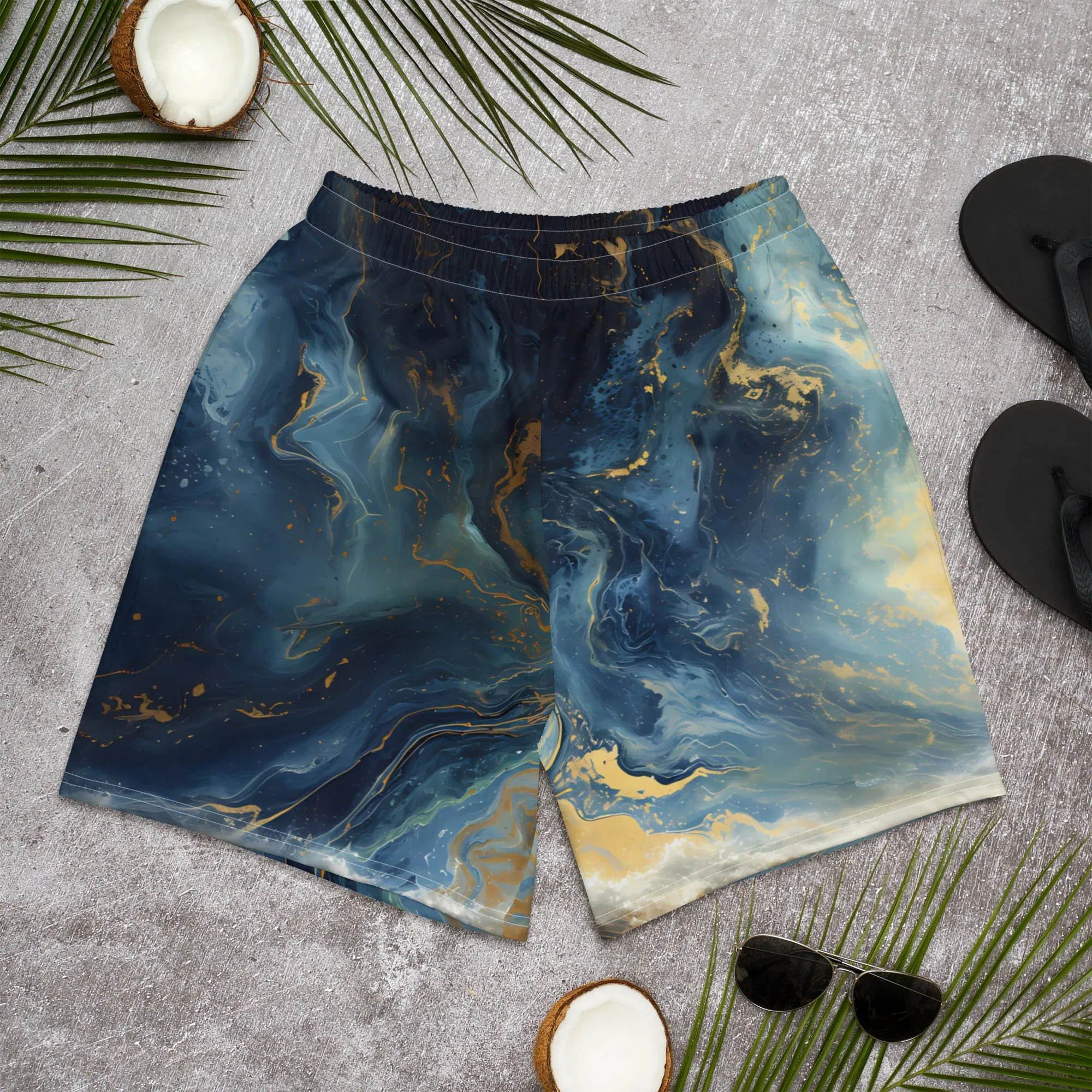 Golden Soul All-Over Print Unisex Athletic Long Shorts