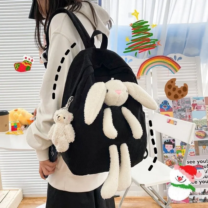 Kawaii 3D Plush Bunny Backpack