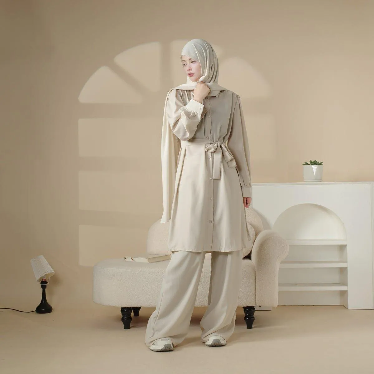 Long Sleeve Shirt and Pants Suit (MOA023)