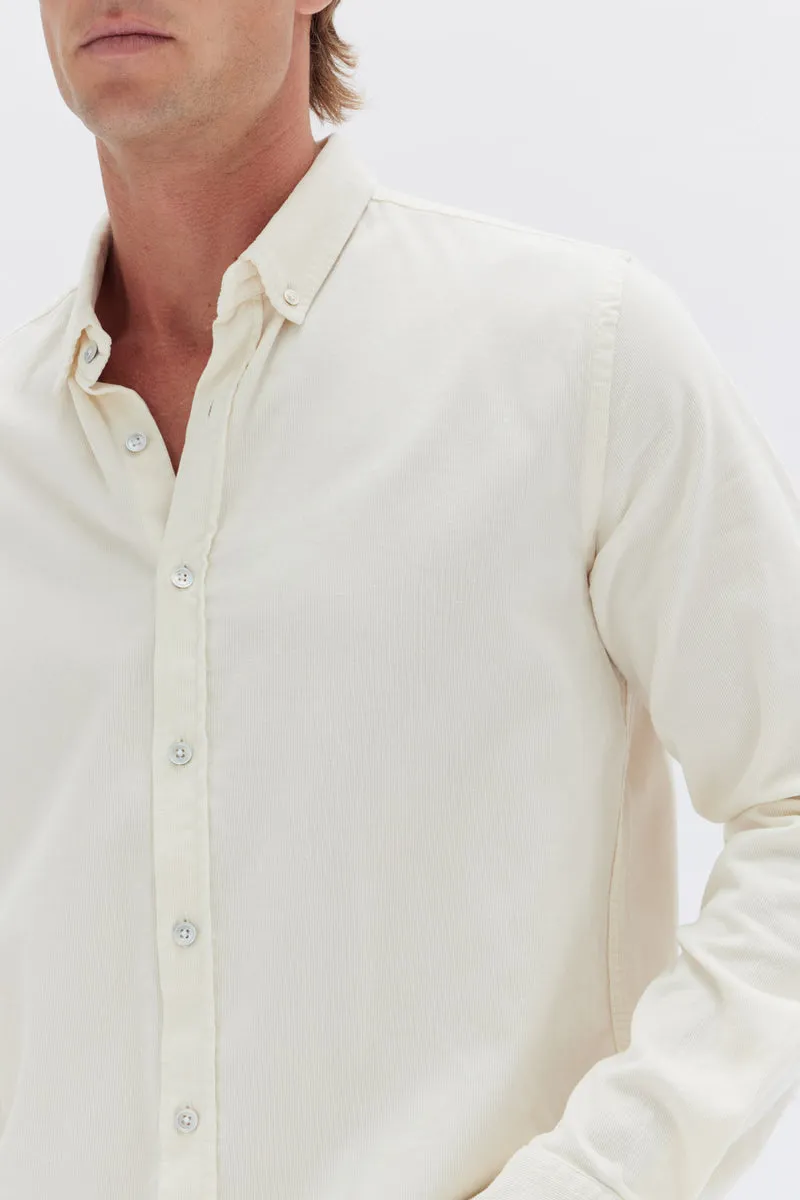 MENS CORD SHIRT | CREAM