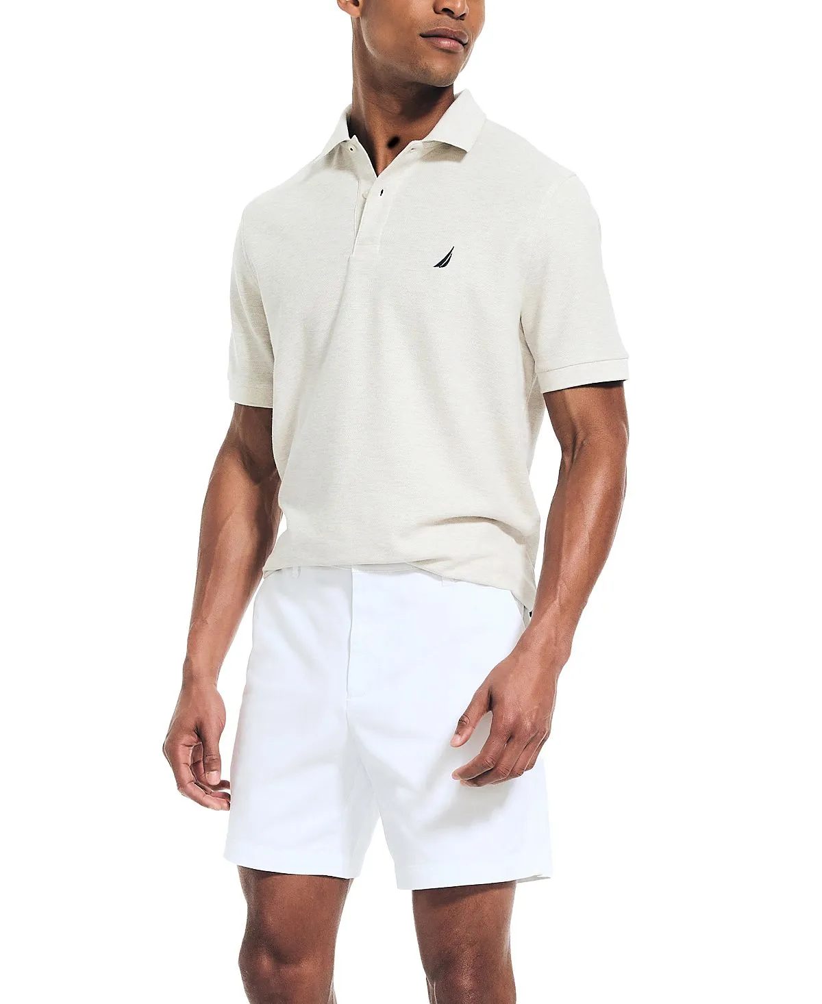 Nautica Men's Stretch Chino Shorts Regular Fit Flat Front (6 Inch)