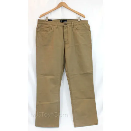 NWT Weatherproof Men Classic Straight Leg 5 Pockets 100% Cotton Canvas Pants