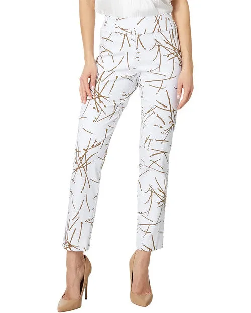 Pull-On Ankle Pants - Taupe Firecracker