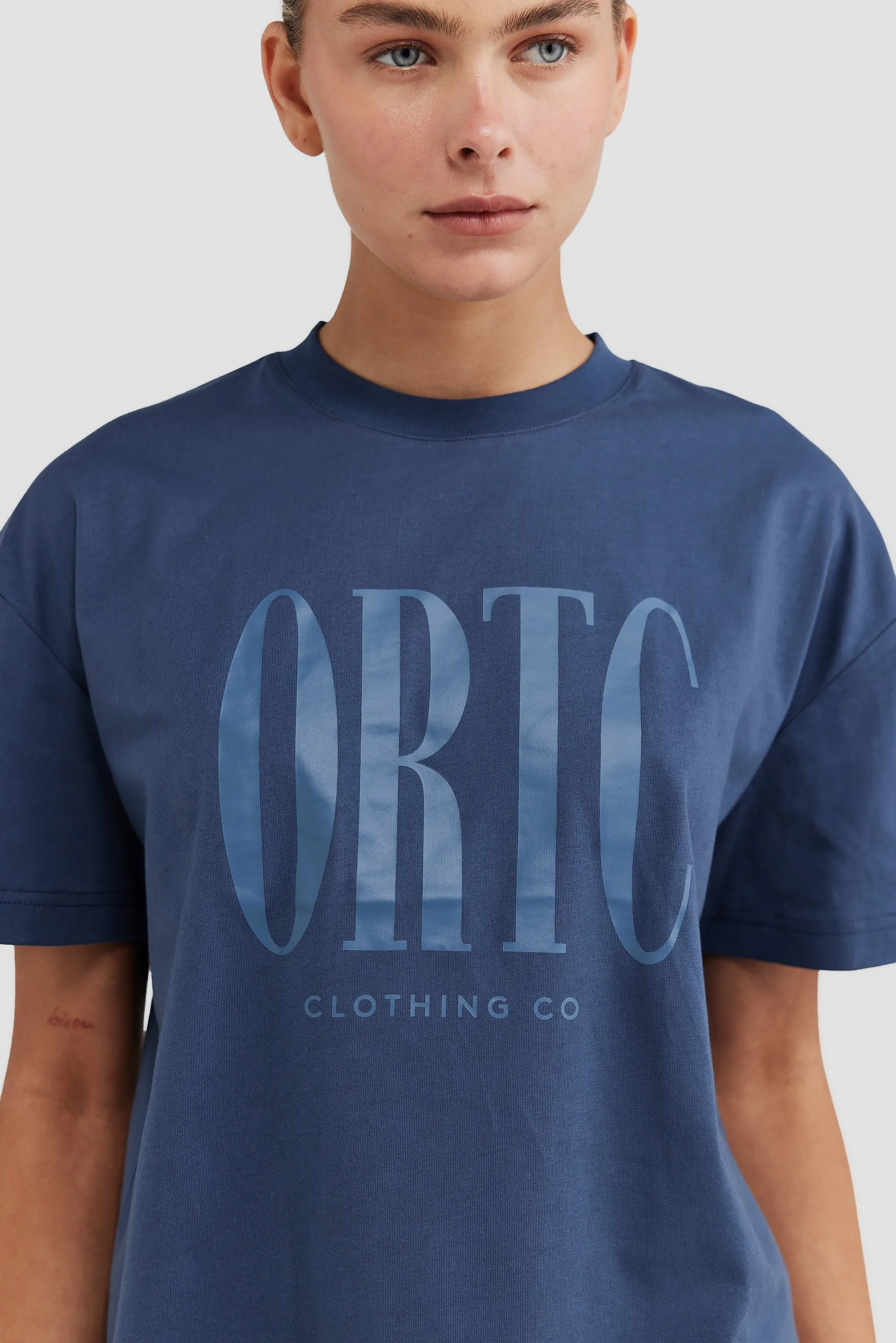 Spencer Logo T Shirt Denim