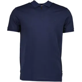 Stretch Mesh Zip Polo Shirt
